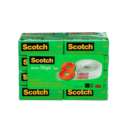 Scotch Tape Magic Tape, 19mm Wide x 25.4m, 8 Rolls 🍁 All In One Marketplace Canada