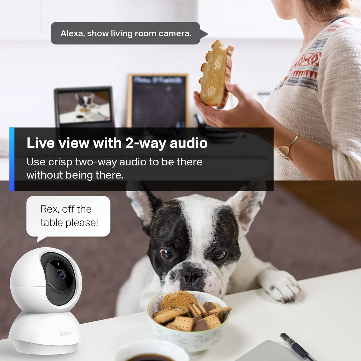 TP-Link Tapo 2K Pan/Tilt Indoor Security WiFi Camera, Baby & Pet Camera w/ 360° Motion Tracking, 2-Way Audio, Night Vision, Cloud & Local Storage (Up to 256 GB), Works w/Alexa & Google (Tapo C210) 🍁 All In One Marketplace Canada
