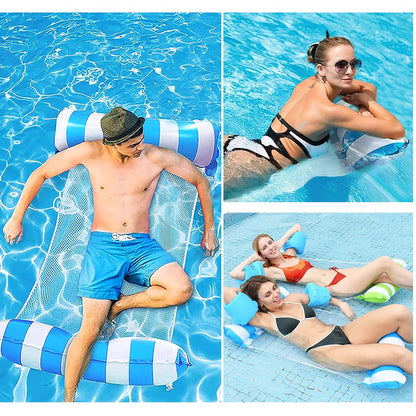 FUNNYTA 2 Pack Water Hammock, 4-in-1 Multi-Portable Water Pool Float Hammock (Saddle, Lounge Chair, Hammock and Drifter) for Adults, Suitable for Travel, Family and Recreation 🍁 All In One Marketplace Canada