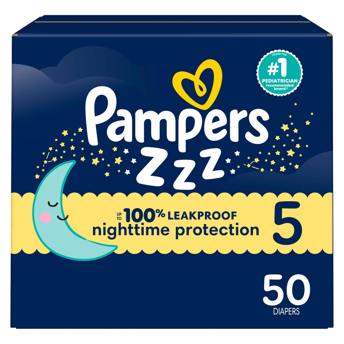 Pampers ZZZ Overnight Diapers, Size 5 (12+ kg), Nighttime Protection Disposable Baby Diaper, 50 Count 🍁 All In One Marketplace Canada