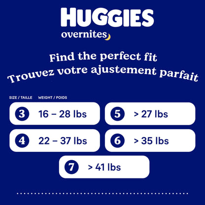 Huggies Overnites Size 5 Overnight Diapers (27+ lbs), 50 Ct 🍁 All In One Marketplace Canada
