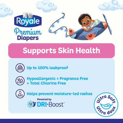 Royale Premium Diapers, Size 4 (22-37 lb), 156 Count, Disposable Baby Diapers (Packaging may vary) 🍁 All In One Marketplace Canada