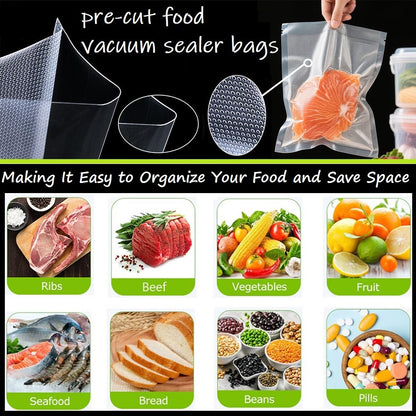 YILUFA1688 Vacuum Sealer Bags 300 Count, Pre-Cut Mixed Sizes (8"x12", 7"x10", 6"x8"), Commercial Grade Heavy Duty BPA-Free Bags, Freezer Safe, Sous Vide & Compatible with All Vacuum Sealers 🍁 All In One Marketplace Canada