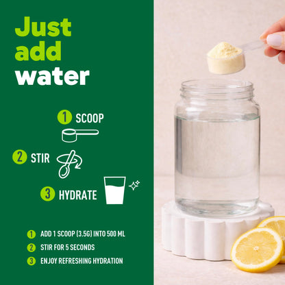 Organika Canadian-Made Electrolytes Powder with Vitamin C & Prebiotic Fibre - Sugar-Free Hydration Drink Mix - Classic Lemonade - 210 g - 60 servings 🍁 All In One Marketplace Canada