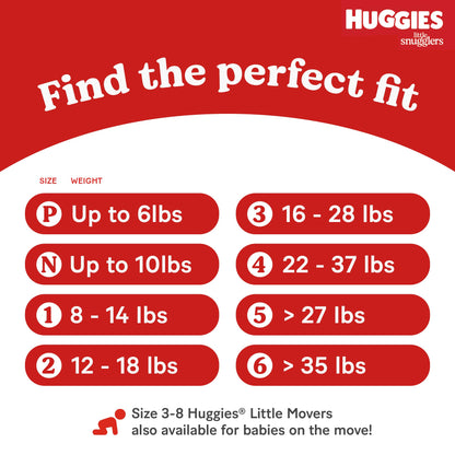 Huggies Size 4 Diapers, Little Snugglers Baby Diapers, Size 4 (22-37 lbs), 150 Count (6 Packs of 25), Packaging May Vary 🍁 All In One Marketplace Canada