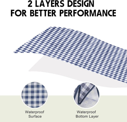 SAMSIER Large Outdoor Picnic Blankets Waterproof Foldable, Beach Blanket Sandproof Portable, Cute Picnic Mat Washable (Navy Blue, 60"×80") 🍁 All In One Marketplace Canada