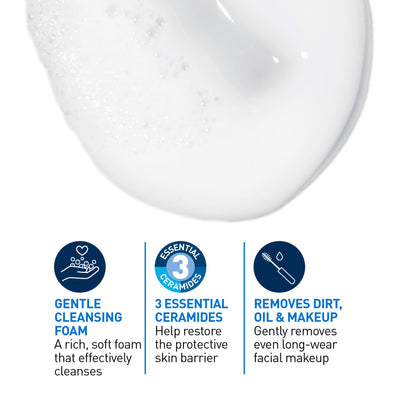 CeraVe Hydrating Cream-to-Foam Face Cleanser, One-Step Face Wash With Hyaluronic Acid & Amino Acid Complex, Gently Cleanses Skin, Non-Comedogenic, Fragrance-Free, Normal to dry skin, 562mL 🍁 All In One Marketplace Canada