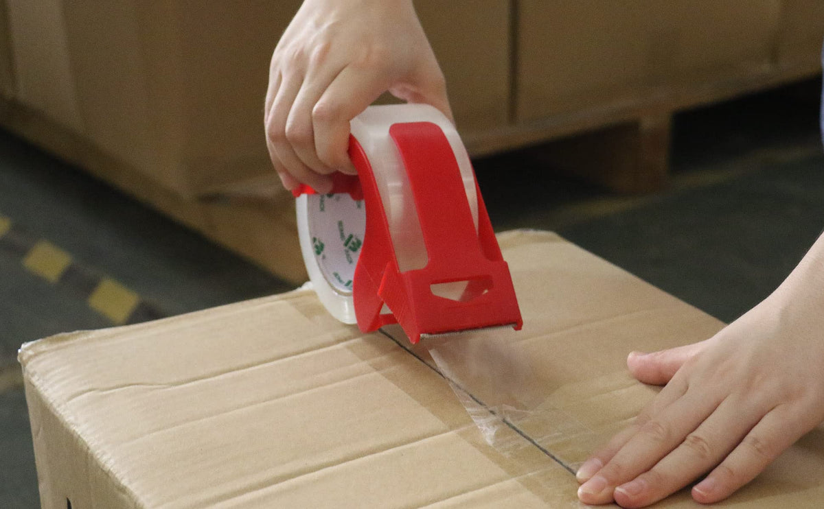 BOMEI PACK Packing Tape, Mailing & Storage Tape Clear, 1.88" x 100m, 6 Rolls with Hand-held Dispenser 🍁 All In One Marketplace Canada