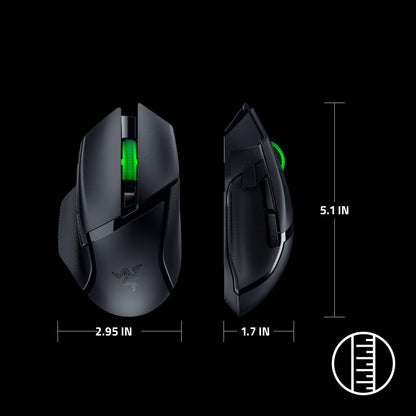 Razer Basilisk V3 X HyperSpeed Wireless Gaming Mouse: Up to 285 Hr Battery - 18K Optical Sensor - Mechanical Switches - Chroma RGB - 9 Programmable Controls - Black 🍁 All In One Marketplace Canada