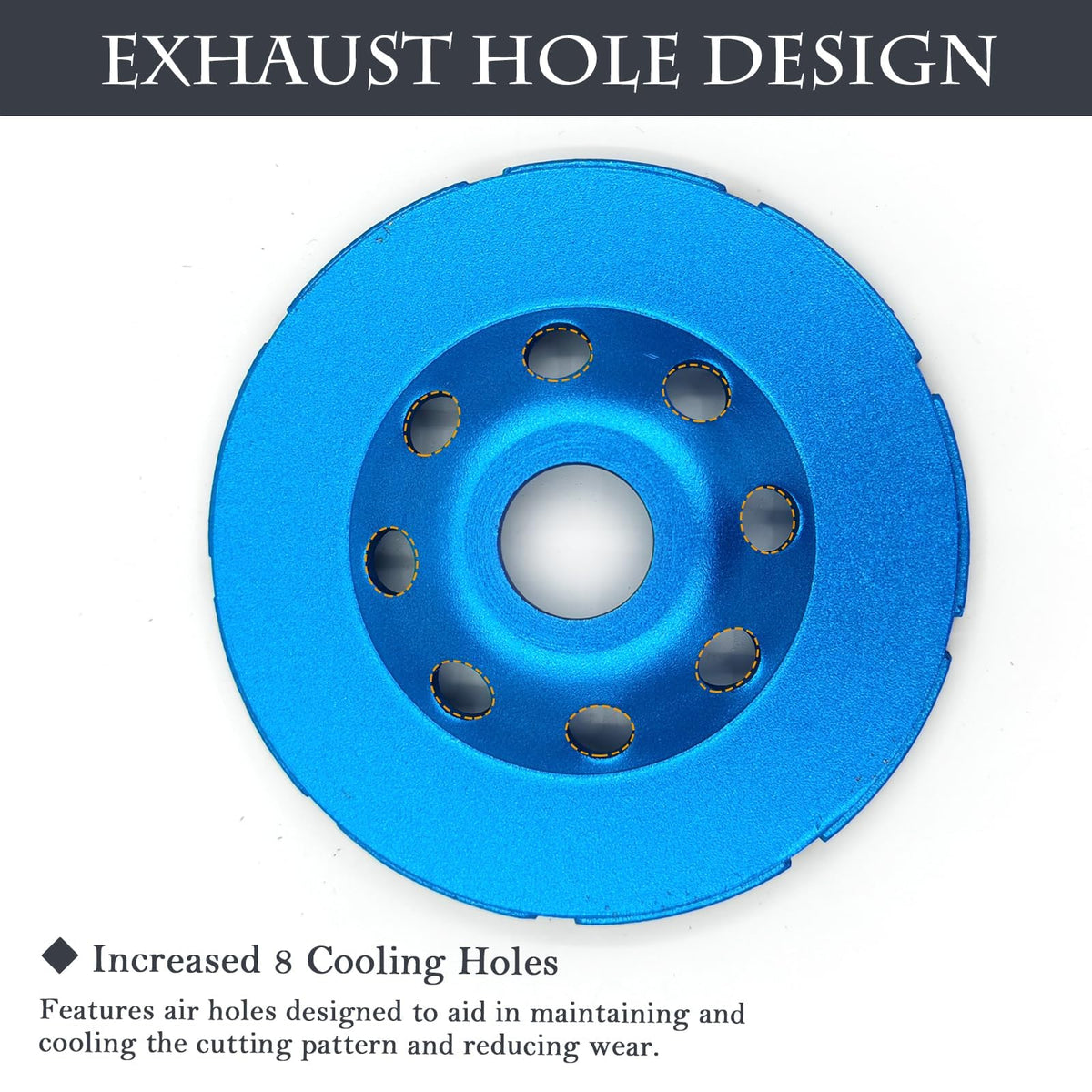 SWIGRANCE 2Pcs Diamond Concrete Grinding Cup Wheels 115mm 4-1/2" Set (Double Row + Turbo Row Segment), Fits 7/8" Arbor for Angle Grinder, Shaping Cleaning Concrete Masonry Marble Granite Brick 🍁 All In One Marketplace Canada
