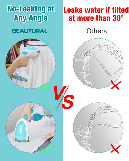 BEAUTURAL 1200-Watt Handheld Steamer for Clothes, 30-Second Heat-up, 8.79-Ounce Water Tank, Aqua 🍁 All In One Marketplace Canada