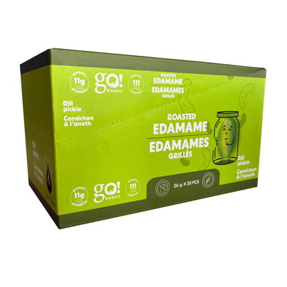 GoBeanz Crunchy Roasted Edamame, Tasty Dill Pickle High Protein Healthy Snack, For Adults & Kids, 20 Single Serve Packs, Low calorie, Low Sugar Plant Based, Salty Snacks 🍁 All In One Marketplace Canada