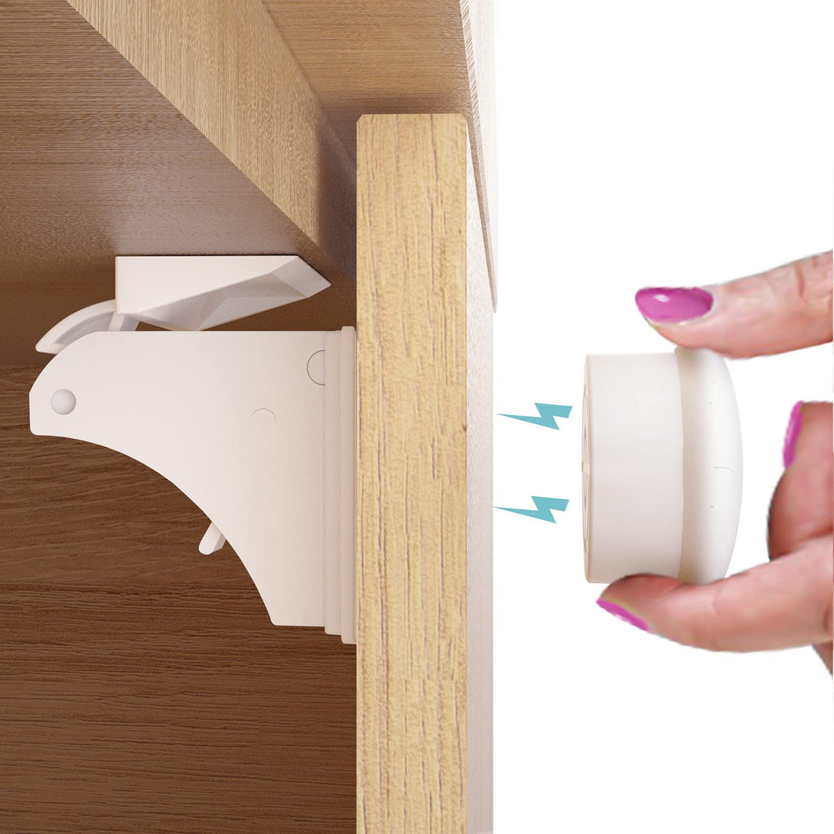 4our Kiddies 12 Pack Child Safety Magnetic Cabinet Locks with 2 Keys, No Drill Baby Proofing Drawer Locks for Baby Safety, Invisible Adhesive Magnetic Cupboard Locks for Kitchen Cabinet and Drawers 🍁 All In One Marketplace Canada