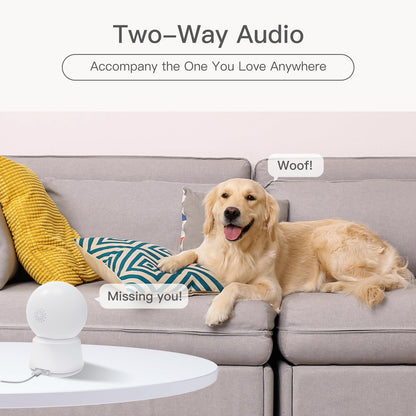 360° View 2K Pet Camera with Phone App 2 Pack, Indoor Security Camera, Baby Monitor, Motion Tracking, Pan/Tilt, Night Vision, Two-Way Audio, Works with Alexa, 2.4G WiFi Only (P2T 2PC) 🍁 All In One Marketplace Canada