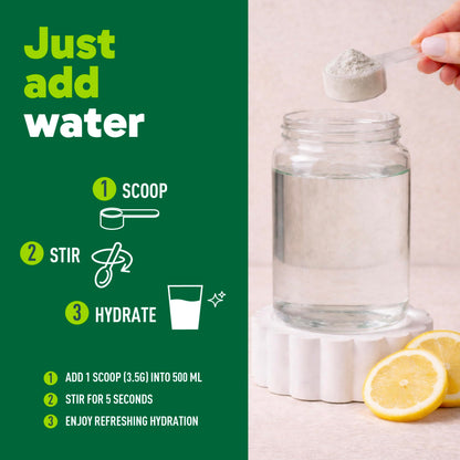 Organika Canadian-Made Electrolytes Powder with Vitamin C & Prebiotic Fibre - Sugar-Free Hydration Drink Mix - Lemon Iced Tea - 210 g - 60 servings 🍁 All In One Marketplace Canada