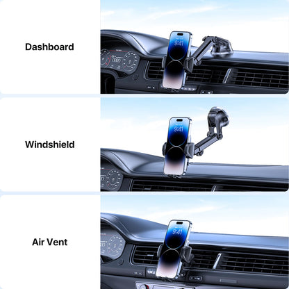 Miracase Car Phone Mount, [Upgraded Strong Military Grade Suction Cup] Long Arm Phone Holder for Car Dashboard Windshield Vent, Hands Free Cell Phone Holder Compatible with All Mobile Phones 🍁 All In One Marketplace Canada
