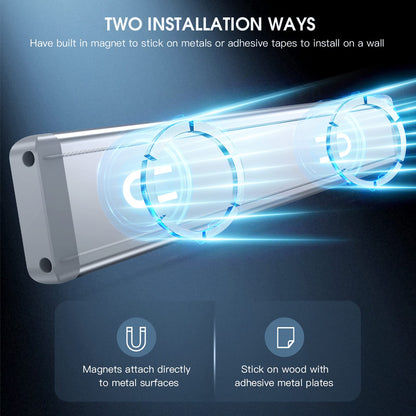 MCGOR 10inch Under Cabinet Lighting, 2 Pack Rechargeable Motion Sensor Light Indoor, 5 Levels Dimmable Magnetic Closet Lights, Wireless Under Counter Lights for Kitchen, Stairs 🍁 All In One Marketplace Canada