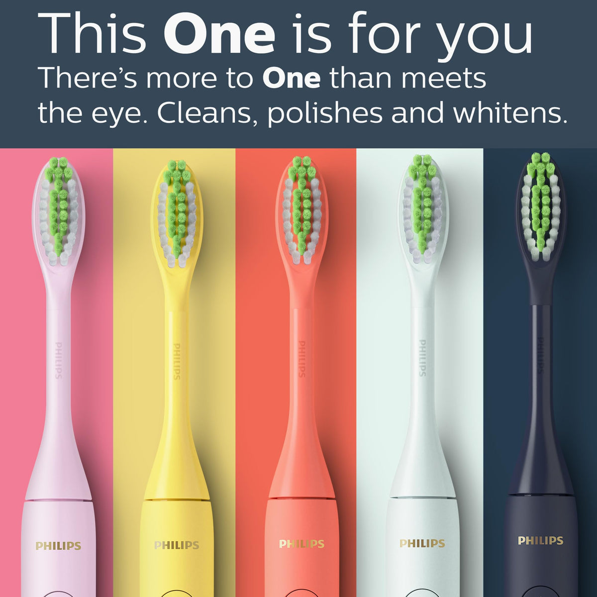 Philips One by Sonicare Battery Toothbrush Holiday Pack with 3 Brush Heads, Manhattan Edition