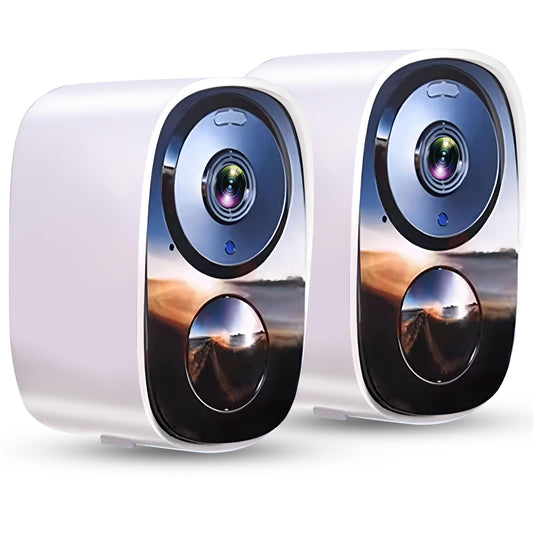 Wireless Security Camera 2Pack- Outdoor WiFi Security Cameras, Color Night Vision, AI/PIR Detection, 2-Way Talk, Cloud/SD, Weatherproof, Battery Powered Outdoor Cameras for Home Security Outside 🍁 All In One Marketplace Canada
