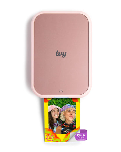 Canon Ivy 2 Mini Photo Printer (Blush Pink), Bluetooth Portable Smartphone Printer for iOS & Android, Bundle with 110 Zink Sticky-Back Photo Prints, LED Light Bar, Protective Case & USB Cable 🍁 All In One Marketplace Canada