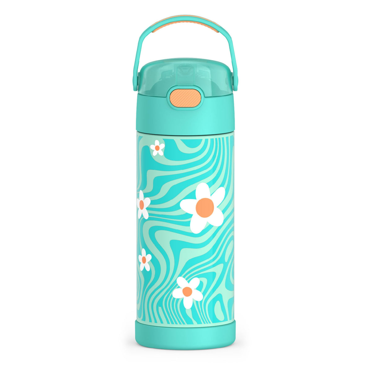 THERMOS FUNTAINER 14 Ounce Stainless Steel Vacuum Insulated Bottle, Wavy Daisies 🍁 All In One Marketplace Canada