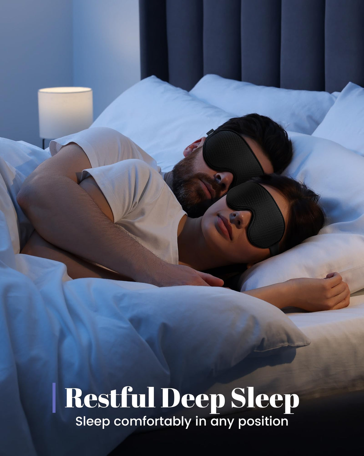WAOAW Sleep Mask Travel Essentials - 3D Blackout Eye Mask for Sleeping - Soft Breathable Adjustable Light Blocking Eye Covers for Men and Women - Comfortable Night Mask for Travel Flight (Black) 🍁 All In One Marketplace Canada