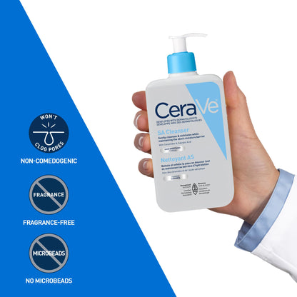 CeraVe Salicylic Acid Face Wash, Exfoliating Face & Body Gel Cleanser, Smooths Rough & Bumpy Skin, with Hyaluronic Acid, Niacinamide & Vitamin D, Fragrance-Free, Recommended by Dermatologists, 237mL 🍁 All In One Marketplace Canada