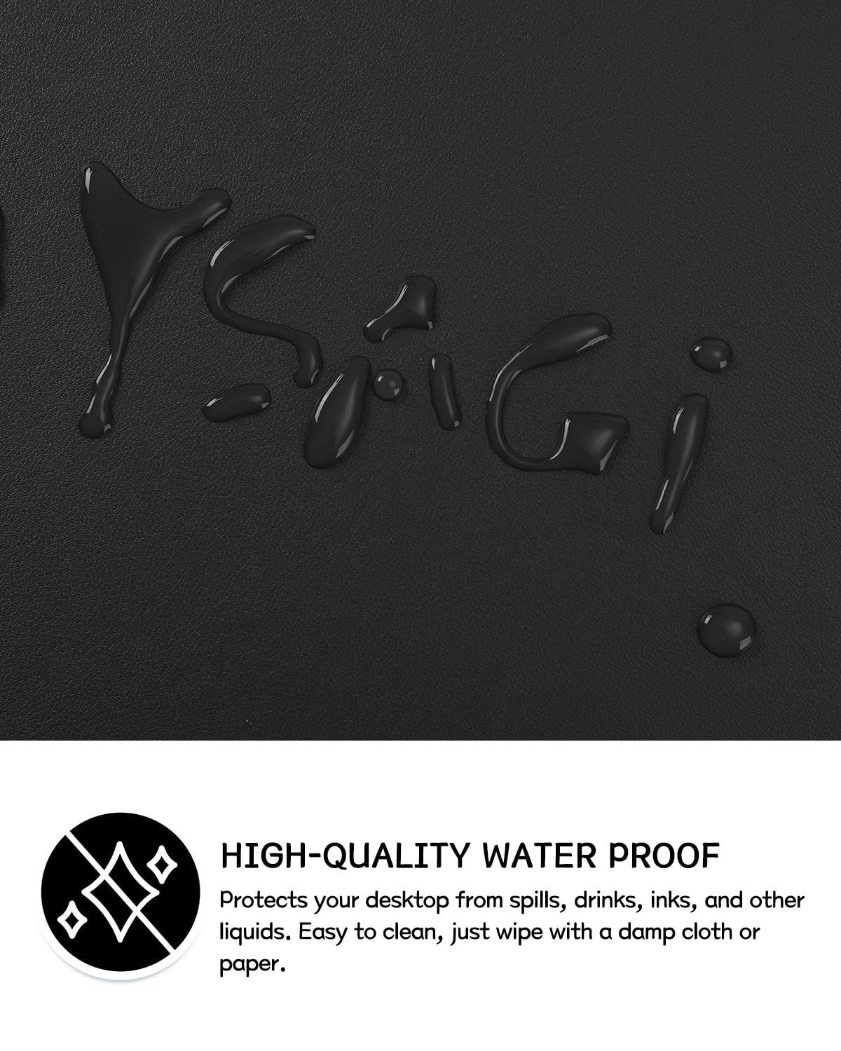 Non-Slip Desk Pad,Mouse Pad,Waterproof PVC Leather Desk Table Protector,Ultra Thin Large Desk Blotter, Easy Clean Laptop Desk Writing Mat for Office Work/Home/Decor(Black, 31.5" x 15.7") 🍁 All In One Marketplace Canada