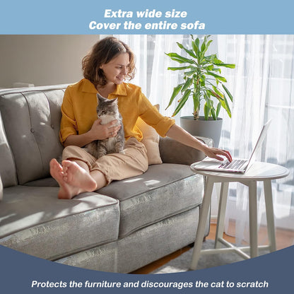 Cat Scratch Protector 11.8" x 118" Self-Adhesive Single Side Furniture Protectors from Cats Scratch, Cat Couch Scratch Protector, Transparent DIY Cutting Anti Scratch Furniture Protector 🍁 All In One Marketplace Canada