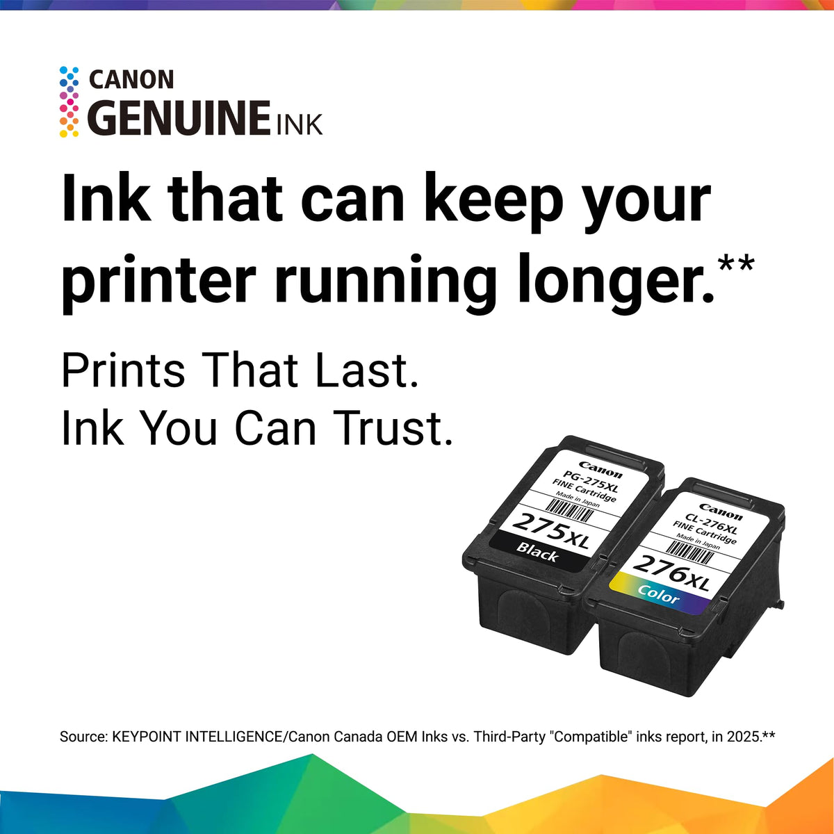 Canon Genuine Ink Cartridges PG-275 Black/CL-276 Colour, Value Pack (2 Count), Original Canon Printer Ink for PIXMA TR4720 / TS3720 / TS3520 Series Printers 🍁 All In One Marketplace Canada
