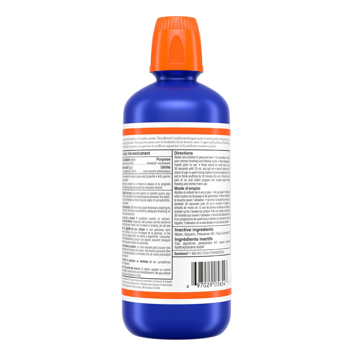 TheraBreath Healthy Gums Oral Rinse, Helps Fight Gingivitis. Alcohol-Free & Dye-Free Mouthwash, Certified Vegan, Halal, Kosher & Gluten-Free, Clean Mint, 1L (Pack of 1) 🍁 All In One Marketplace Canada