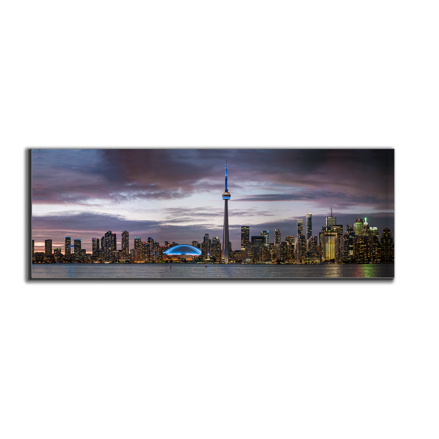 Wandbild Sonnenuntergang von Toronto, CN Tower, Rogers Centre