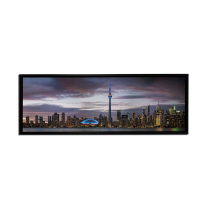 Wandbild Sonnenuntergang von Toronto, CN Tower, Rogers Centre