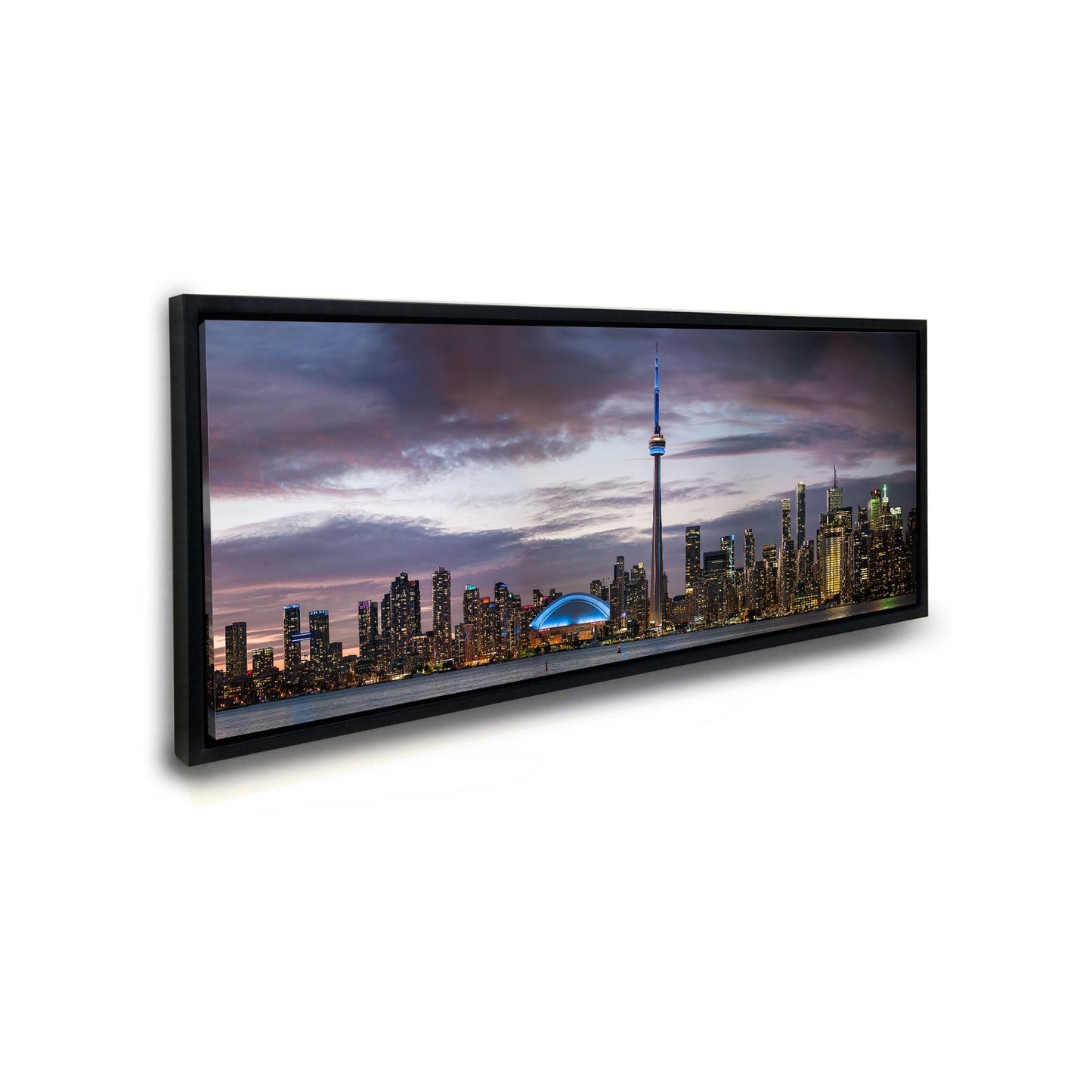 Wandbild Sonnenuntergang von Toronto, CN Tower, Rogers Centre