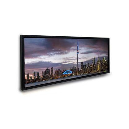 Wandbild Sonnenuntergang von Toronto, CN Tower, Rogers Centre