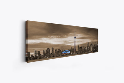 Wandkunst-Toronto in Sepia-Stadtsilhouetten