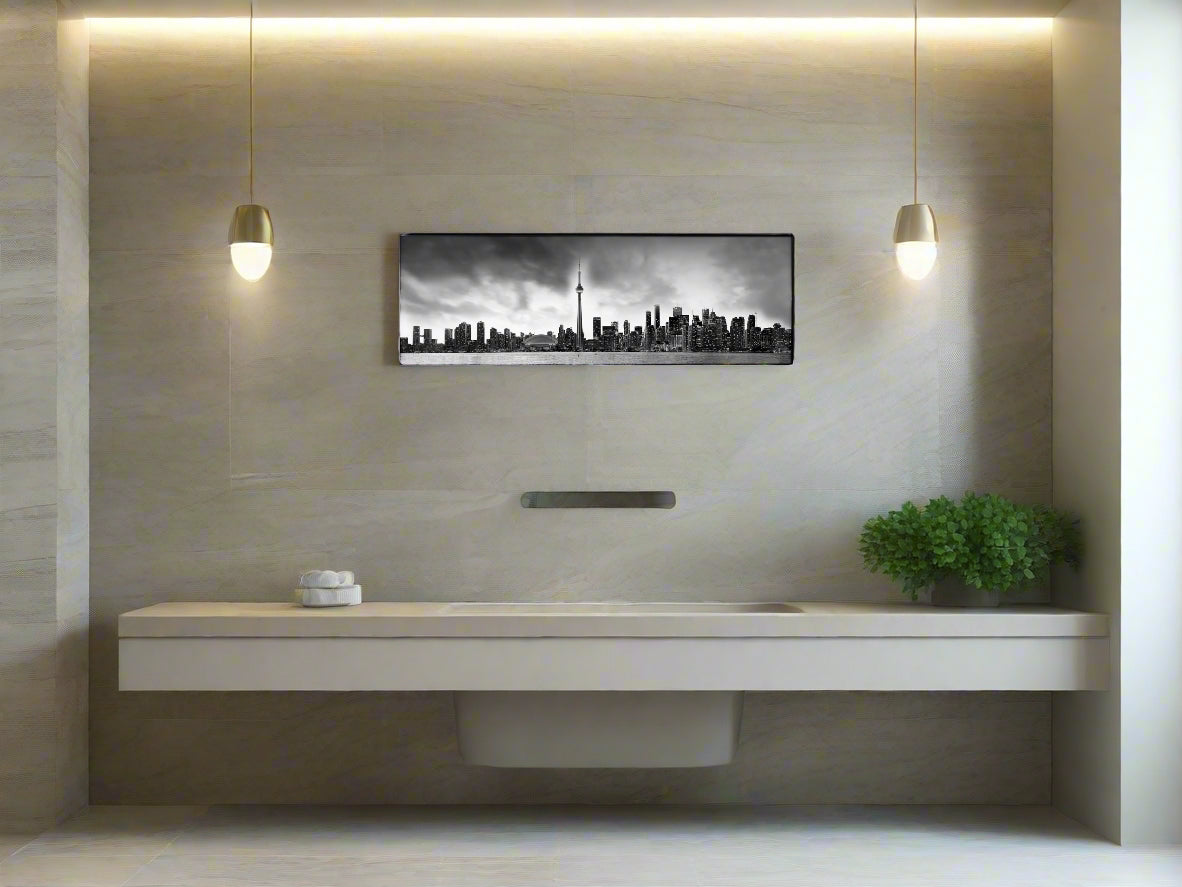 Toronto und CN Tower in Schwarz-Weiß – Stadtpanorama