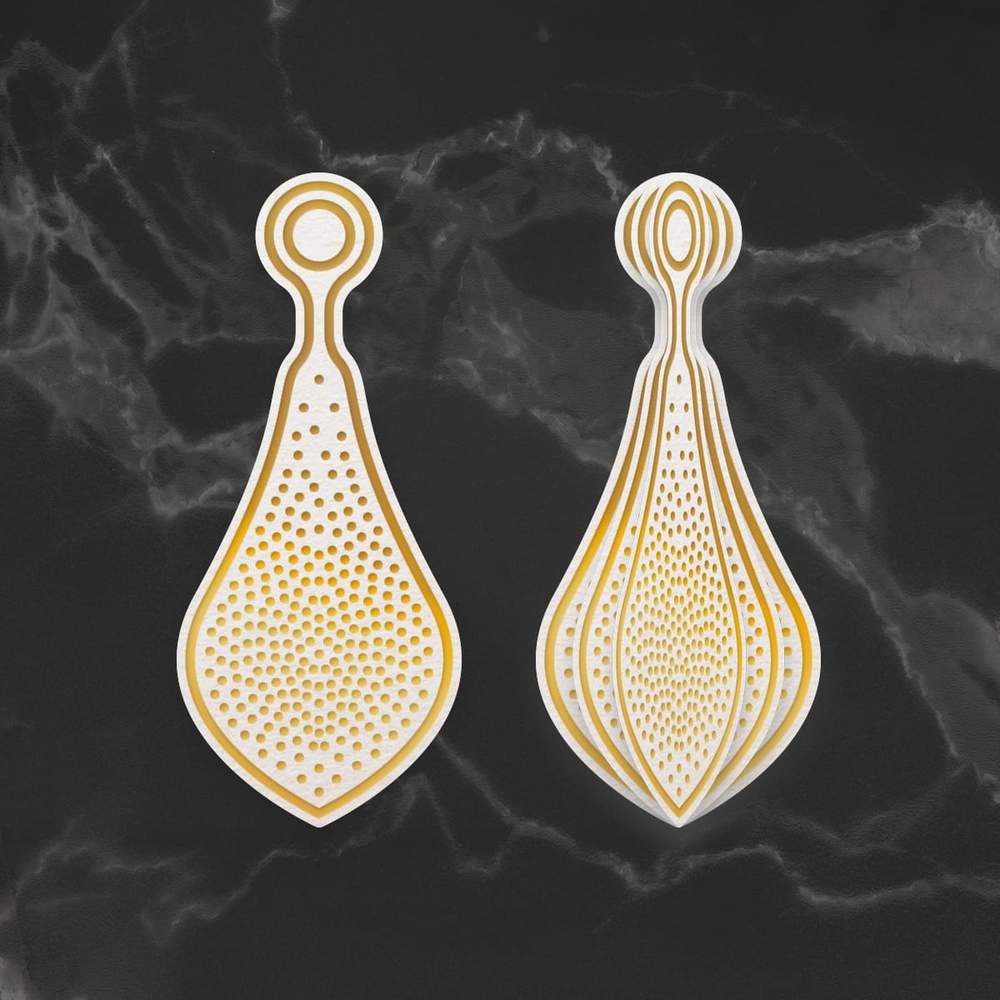 Cut, Foil and Emboss Die - Dimensional Decorations - Stippled Bauble
