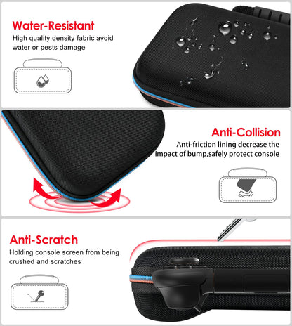 ivoler Carrying Case for Nintendo Switch 2 (2025 Model), Portable Hard Shell Pouch Carrying Travel Game Bag for Switch 2 Accessories Holds 12 Game Cartridge, Black 🍁 All In One Marketplace Canada