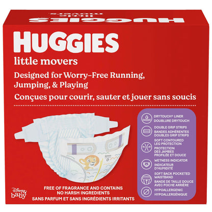 Huggies Size 5 Diapers, Little Movers Baby Diapers, Size 5 (27+ lbs), 132 Count, Packaging May Vary 🍁 All In One Marketplace Canada