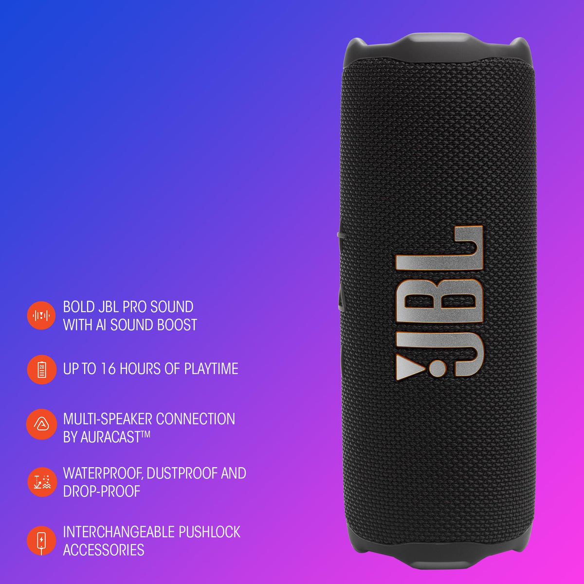 JBL Flip 7 - Portable Waterproof and Drop-Proof Speaker - Funky Black 🍁 All In One Marketplace Canada