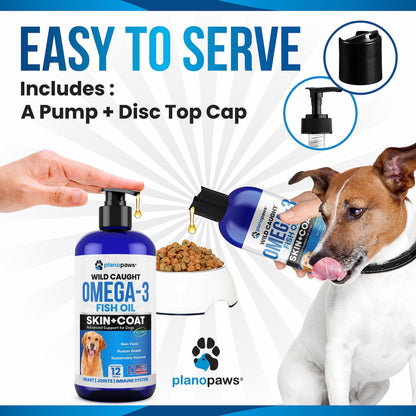 Omega 3 Fish Oil for Dogs – Liquid Dog Fish Oil Supplement – Supports Skin & Coat Health – Joint, Brain & Heart Support – for All Breeds & Ages 🍁 All In One Marketplace Canada