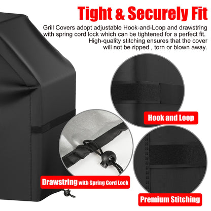 Grill Cover, 48 inch BBQ Gas Grill Cover Waterproof Weather Resistant, UV and Fade Resistant, UV Resistant Material for Weber Char-Broil Nexgrill Grills and More, Black 🍁 All In One Marketplace Canada