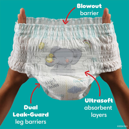 Pampers Diapers - Swaddlers 360 degrees - Size 4, 100 Count, up to 100% Leakproof Comfy Dry Fit, EZ Off Tabs Designed for Easy Changes, Pull On Diaper 🍁 All In One Marketplace Canada
