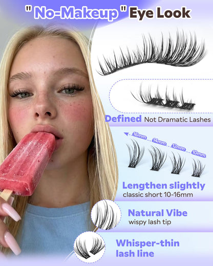 Wispy Lash Clusters Kit Eyelash Clusters Natural Cluster Lashes Extension Kit Eyelash Extension10-16mm CC Curve For DIY 🍁 All In One Marketplace Canada