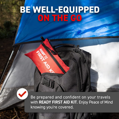 Ready First Aid 107 Piece First Aid Kit - Camping, First Aid Kit, Camping Essentials, Hiking, Home Essentials, Car Emergency Kit, Hiking Gear, First Aid Kit Travel, Car Essentials, Survival Stuff 🍁 All In One Marketplace Canada
