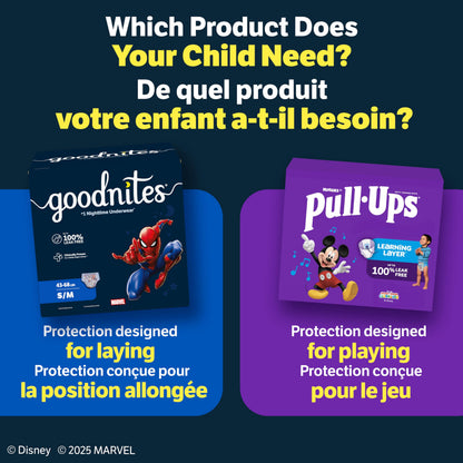 Goodnites Boys' Bedwetting Underwear, Size S/M (43-68 lbs), 99 Ct (3 Packs of 33), Packaging May Vary 🍁 All In One Marketplace Canada