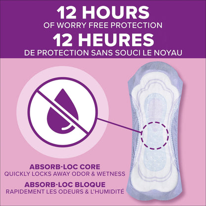 Poise Incontinence Pads for Women, Maximum Absorbency, Long, 84 Count (2 Packs of 42) (Packaging May Vary) 🍁 All In One Marketplace Canada