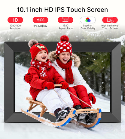 Frameo 10.1 Inch WiFi Digital Picture Frame, 1280x800 HD IPS Touch Screen Photo Frame Electronic, 32GB Memory, Auto-Rotate, Wall Mountable, Share Photos/Videos Instantly via Frameo App from Anywhere 🍁 All In One Marketplace Canada