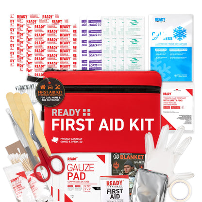 Ready First Aid 107 Piece First Aid Kit - Camping, First Aid Kit, Camping Essentials, Hiking, Home Essentials, Car Emergency Kit, Hiking Gear, First Aid Kit Travel, Car Essentials, Survival Stuff 🍁 All In One Marketplace Canada